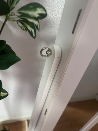 Armario joyero blanco con espejo y llave 150cm