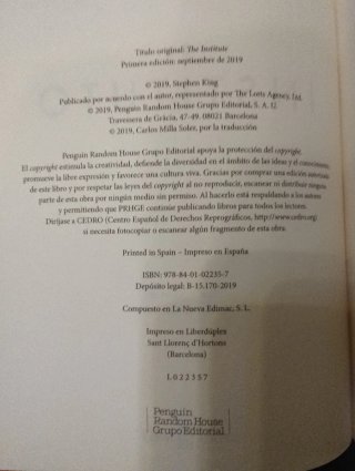 El instituto - 1° Edición (Stephen King)
