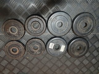 8 discos de 1kg para pesas