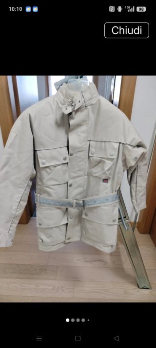 Giacca cerata beige bambino/a 8/10 anni