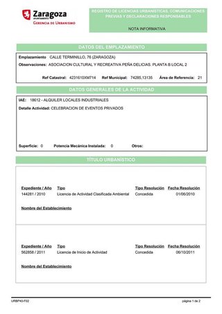 Oficina en alquiler en Delicias en Zaragoza