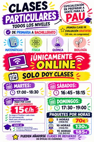 CLASES PARTICULARES || ESPECIALMENTE PAU
