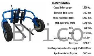 Transpaleta de Obra - 1500 Kg