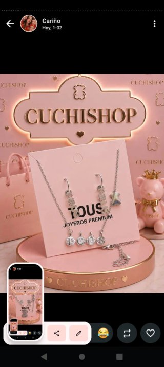 Conjunto Tous Collar y Pendientes Oso