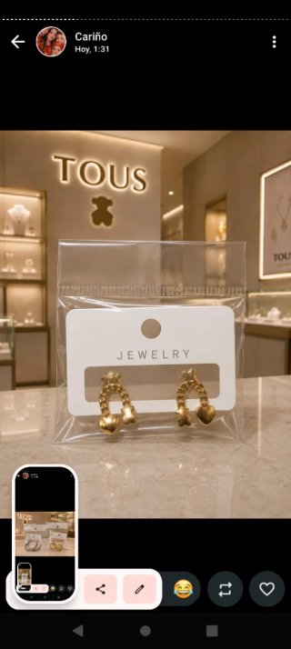 Conjunto Tous Collar y Pendientes Oso