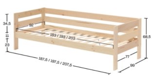 Cama Diván Lufe Modelo Lore barnizado natural