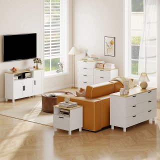 Credenza Cucina Bianca con 2 Ante Ammortizzate