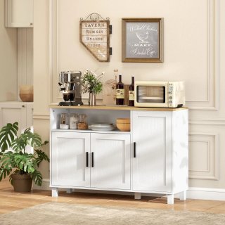 Credenza Cucina Bianca con 2 Ante Ammortizzate
