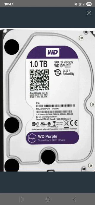 Disco Duro WD Purple 1TB SATA