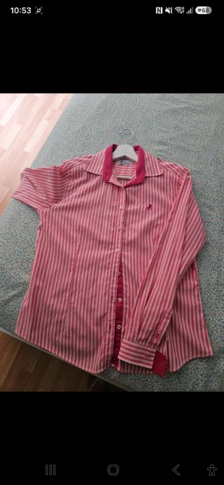 Camisa de Rayas La Martina Rosa Talla XL