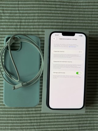 iPhone 14 Plus Azul + Funda y Cable