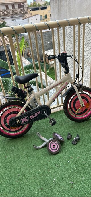 Bicicleta Infantil Toimsa Rosa y Blanca