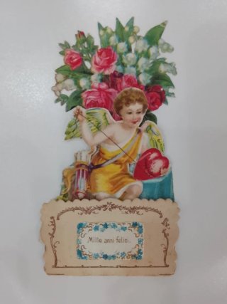 Cartolina Vintage Pop-up tridimensionale 1900