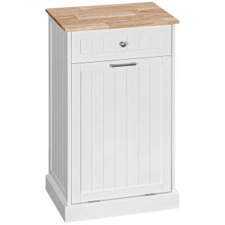 Credenza Cucina con Cassetto e Bidoni 38 L Bianco