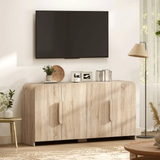 Credenza Cucina Legno Naturale con 2 Armadietti