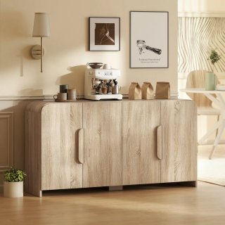 Credenza Cucina Legno Naturale con 2 Armadietti