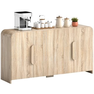 Credenza Cucina Legno Naturale con 2 Armadietti