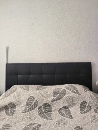 Cabecero polipiel marrón oscuro cama matrimonio