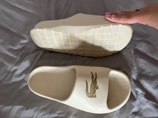 Chanclas Lacoste Beige