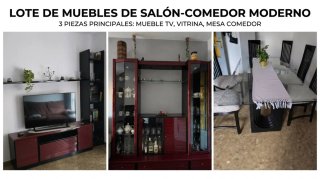 Juego de Comedor + Mesa de Cristal