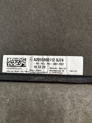 Tapete Traseiro Direito Mercedes AMG W205