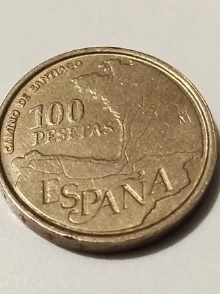 Moneda 100 Pesetas Camino de Santiago