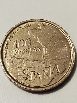 Moneda 100 Pesetas Camino de Santiago