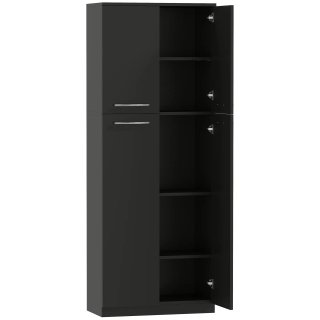 Mobile Contenitore Minimal Legno Nero 59x31x155 cm