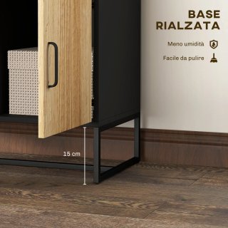 Credenza Moderna con 3 Armadietti e 2 Cassetti