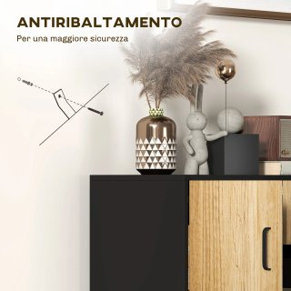 Credenza Moderna con 3 Armadietti e 2 Cassetti