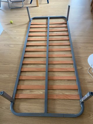 Somier metálico con lamas de madera 80x190