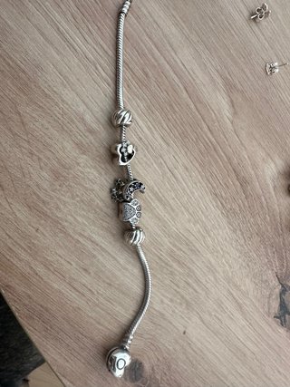 Pulsera Pandora con 3 Charms + separadores 18 cm