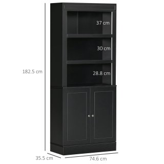 Credenza Cucina in Legno con Ripiani e Armadietto
