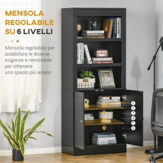 Credenza Cucina in Legno con Ripiani e Armadietto