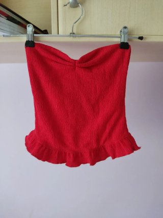 Top rojo Bershka