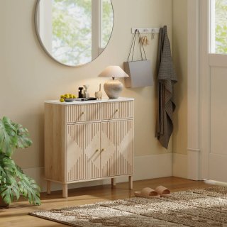Credenza Buffet in Legno Cassetti e Marmo Rovere