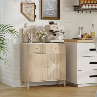 Credenza Buffet in Legno Cassetti e Marmo Rovere