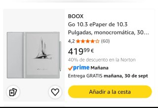 Boox Go 10.3 - Tablet e-ink de gama alta Impoluta