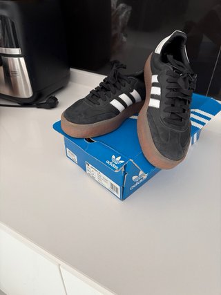 Zapatillas Adidas Samba Mujer Negras Blancas