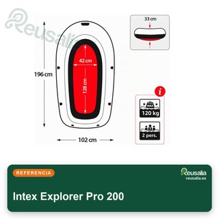 Intex Explorer Pro barco hinchable 3 cámaras