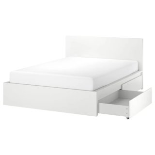 Cama IKEA MALM 1.4x2m con 4 cajones