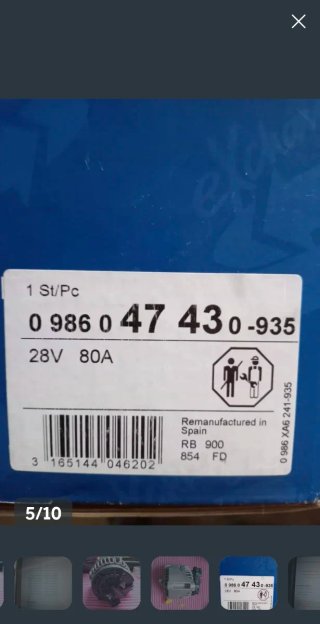Alternador Bosch MANN TGA 2000 E