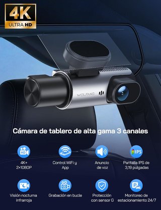 Dashcam 4K WOLFANG WiFi App