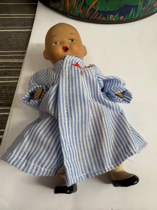 Muñeco Juanín antiguo de porcelana original años