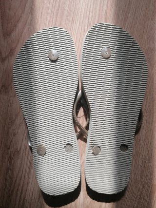 Sandalias Havaianas Doradas y Plateadas