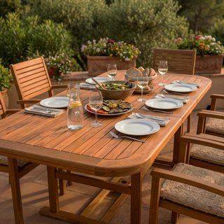 Tavolo da Giardino Allungabile 150/200cm in Acacia