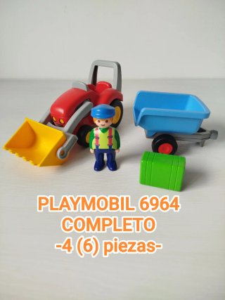 Playmobil 123 Tractor con Remolque 6964 COMPLETO