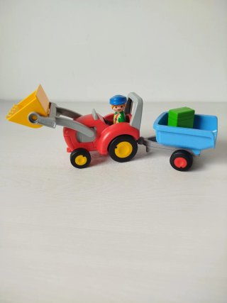 Playmobil 123 Tractor con Remolque 6964 COMPLETO