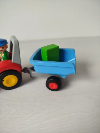Playmobil 123 Tractor con Remolque 6964 COMPLETO