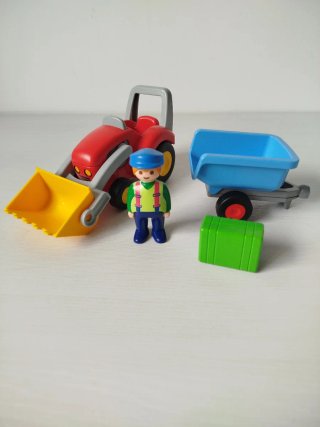 Playmobil 123 Tractor con Remolque 6964 COMPLETO